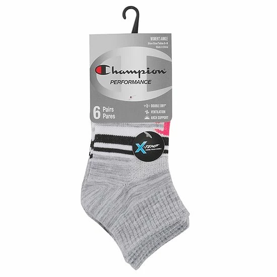 Women's Champion® Athletic Ankle Socks 6-Pack CH512 Black Women's Champion® Athletic Ankle Socks 6-Pack CH512 Black -Champion shop unnamed file 613