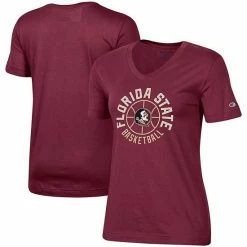 Women's Champion Garnet Florida State Seminoles Basketball V-Neck T-Shirt