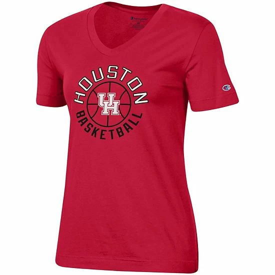 Women's Champion Red Houston Cougars Basketball V-Neck T-Shirt Women's Champion Red Houston Cougars Basketball V-Neck T-Shirt -Champion shop unnamed file 6136