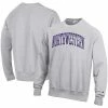 Men's Champion Heathered Gray Northwestern Wildcats Arch Reverse Weave Pullover Sweatshirt -Champion shop unnamed file 6403