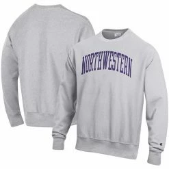 Men's Champion Heathered Gray Northwestern Wildcats Arch Reverse Weave Pullover Sweatshirt 3 Men's Champion Heathered Gray Northwestern Wildcats Arch Reverse Weave Pullover Sweatshirt -Champion shop unnamed file 6404