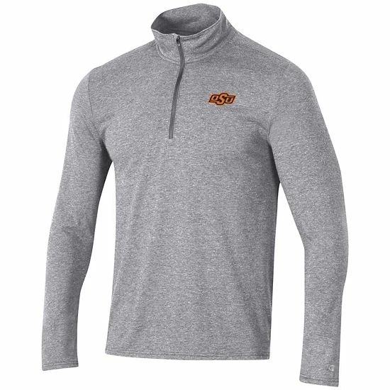 Men's Champion Heathered Gray Oklahoma State Cowboys Field Day Team Quarter-Zip Jacket Men's Champion Heathered Gray Oklahoma State Cowboys Field Day Team Quarter-Zip Jacket -Champion shop unnamed file 6409
