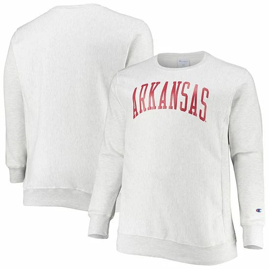 Men's Champion Ash Arkansas Razorbacks Big & Tall Reverse Weave Fleece Crewneck Pullover Sweatshirt Men's Champion Ash Arkansas Razorbacks Big & Tall Reverse Weave Fleece Crewneck Pullover Sweatshirt -Champion shop unnamed file 6416