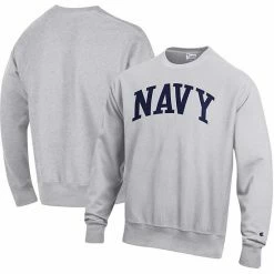 Men's Champion Heathered Gray Navy Midshipmen Arch Reverse Weave Pullover Sweatshirt 3 Men's Champion Heathered Gray Navy Midshipmen Arch Reverse Weave Pullover Sweatshirt -Champion shop unnamed file 6441