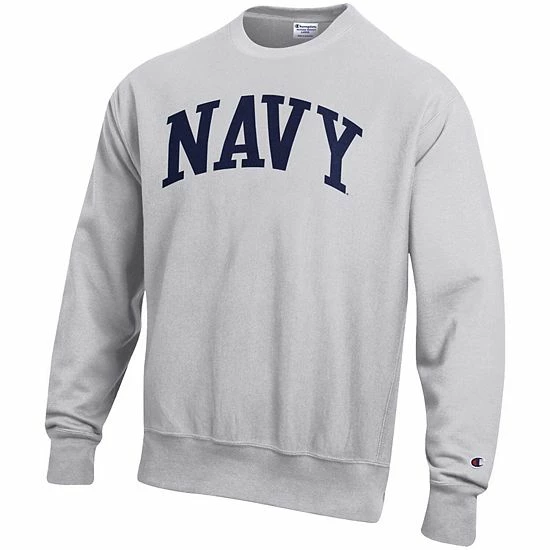 Men's Champion Heathered Gray Navy Midshipmen Arch Reverse Weave Pullover Sweatshirt Men's Champion Heathered Gray Navy Midshipmen Arch Reverse Weave Pullover Sweatshirt -Champion shop unnamed file 6442