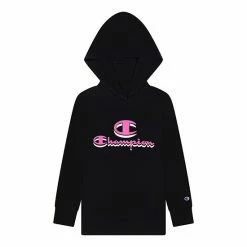 Girls 7-16 Champion® Script Hooded Tee Blue Mist