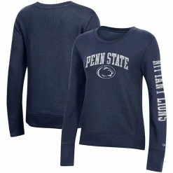 Women's Champion® Navy Penn State Nittany Lions University 2.0 Fleece Crewneck Sweatshirt