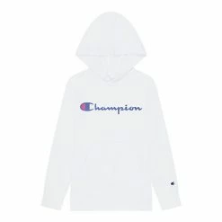Girls 7-16 Champion® Script Hooded Tee Blue Mist -Champion shop unnamed file 653