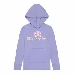Girls 7-16 Champion® Script Hooded Tee Blue Mist -Champion shop unnamed file 658