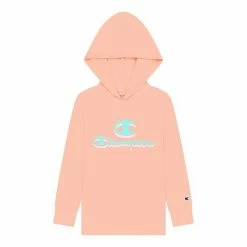 Girls 7-16 Champion® Script Hooded Tee Blue Mist -Champion shop unnamed file 661