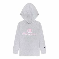 Girls 7-16 Champion® Script Hooded Tee Blue Mist -Champion shop unnamed file 662
