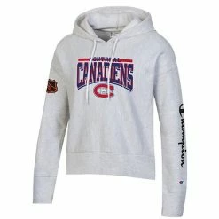 Women's Champion Heathered Gray Montreal Canadiens Reverse Weave Pullover Hoodie 4 Women's Champion Heathered Gray Montreal Canadiens Reverse Weave Pullover Hoodie -Champion shop unnamed file 6620