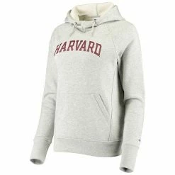 Women's Champion Heathered Gray Harvard Crimson Raglan Arch Pullover Hoodie 4 Women's Champion Heathered Gray Harvard Crimson Raglan Arch Pullover Hoodie -Champion shop unnamed file 6628