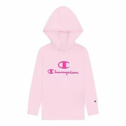 Girls 7-16 Champion® Script Hooded Tee Blue Mist -Champion shop unnamed file 666