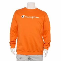 Big & Tall Champion® Script Fleece Crew Sweatshirt Natural -Champion shop unnamed file 669