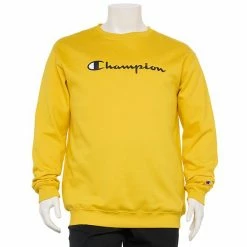 Big & Tall Champion® Script Fleece Crew Sweatshirt Natural -Champion shop unnamed file 672