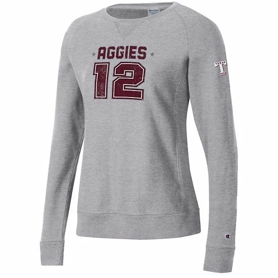 Women's Champion Heathered Gray Texas A&M Aggies 12th Man Centennial Crew Pullover Sweatshirt Women's Champion Heathered Gray Texas A&M Aggies 12th Man Centennial Crew Pullover Sweatshirt -Champion shop unnamed file 6732