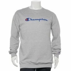 Big & Tall Champion® Script Fleece Crew Sweatshirt Natural -Champion shop unnamed file 674
