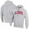 Men's Champion Heathered Gray Alabama Crimson Tide Team Arch Reverse Weave Pullover Hoodie -Champion shop unnamed file 6749