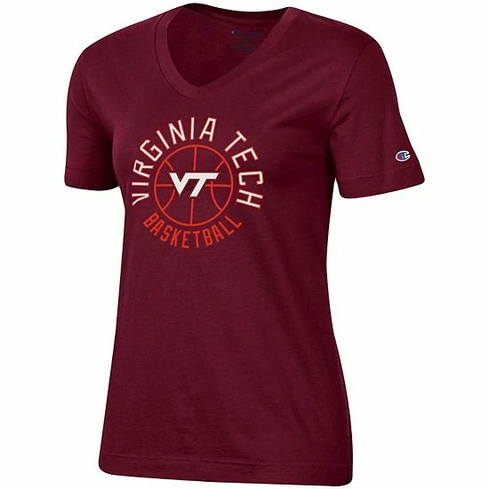 Women's Champion Maroon Virginia Tech Hokies Basketball V-Neck T-Shirt Women's Champion Maroon Virginia Tech Hokies Basketball V-Neck T-Shirt -Champion shop unnamed file 6758