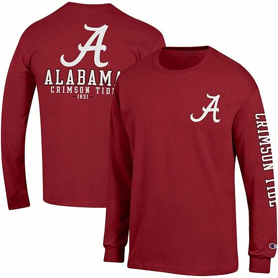 Men's Champion Crimson Alabama Crimson Tide Team Stack 3-Hit Long Sleeve T-Shirt Men's Champion Crimson Alabama Crimson Tide Team Stack 3-Hit Long Sleeve T-Shirt -Champion shop unnamed file 6763