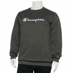 Big & Tall Champion® Script Fleece Crew Sweatshirt Natural -Champion shop unnamed file 679