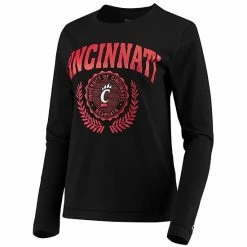 Women's Champion Black Cincinnati Bearcats University Laurels Long Sleeve T-Shirt -Champion shop unnamed file 6804