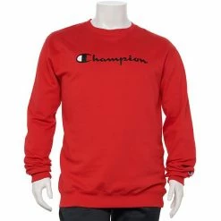 Big & Tall Champion® Script Fleece Crew Sweatshirt Natural -Champion shop unnamed file 682