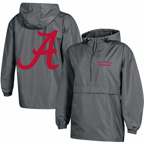 Women's Champion Charcoal Alabama Crimson Tide Packable Half-Zip Light Rain Jacket Women's Champion Charcoal Alabama Crimson Tide Packable Half-Zip Light Rain Jacket -Champion shop unnamed file 6821