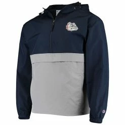 Men's Champion Navy Gonzaga Bulldogs Color Blocked Packable Half-Zip Jacket 4 Men's Champion Navy Gonzaga Bulldogs Color Blocked Packable Half-Zip Jacket -Champion shop unnamed file 6909