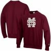Men's Champion Maroon Mississippi State Bulldogs Vault Logo Reverse Weave Pullover Sweatshirt -Champion shop unnamed file 6919
