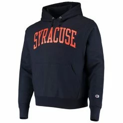 Men's Champion Navy Syracuse Orange Team Arch Reverse Weave Pullover Hoodie -Champion shop unnamed file 6956
