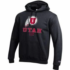Men's Champion Black Utah Utes Team Stack Powerblend Pullover Hoodie 4 Men's Champion Black Utah Utes Team Stack Powerblend Pullover Hoodie -Champion shop unnamed file 6983