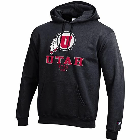 Men's Champion Black Utah Utes Team Stack Powerblend Pullover Hoodie Men's Champion Black Utah Utes Team Stack Powerblend Pullover Hoodie -Champion shop unnamed file 6983
