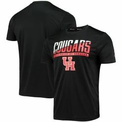 Men's Champion Black Houston Cougars Wordmark Slash T-Shirt -Champion shop unnamed file 6986