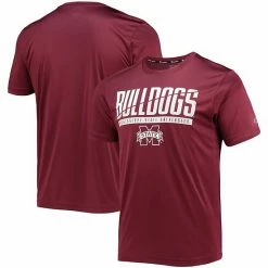 Men's Champion Maroon Mississippi State Bulldogs Wordmark Slash T-Shirt -Champion shop unnamed file 7041