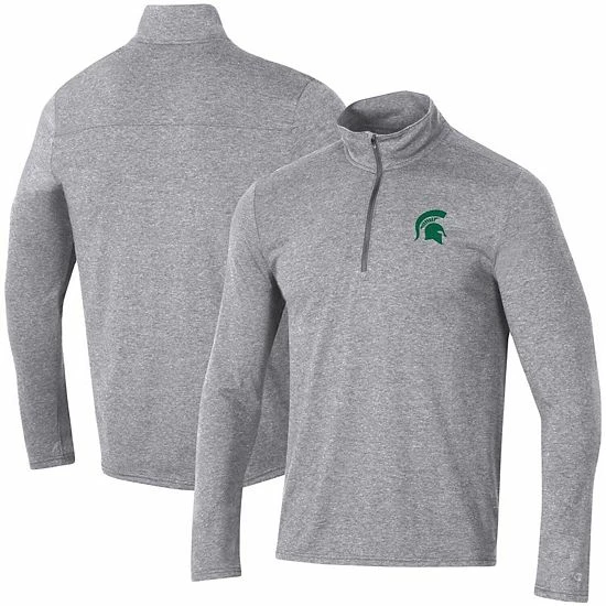 Men's Champion Heathered Gray Michigan State Spartans Field Day Team Quarter-Zip Jacket Men's Champion Heathered Gray Michigan State Spartans Field Day Team Quarter-Zip Jacket -Champion shop unnamed file 7043