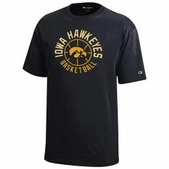 Youth Champion Black Iowa Hawkeyes Basketball T-Shirt