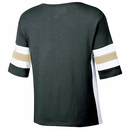 Women's Champion Black Wake Forest Demon Deacons Colorblocked V-Neck Half Sleeve T-Shirt Women's Champion Black Wake Forest Demon Deacons Colorblocked V-Neck Half Sleeve T-Shirt -Champion shop unnamed file 7129
