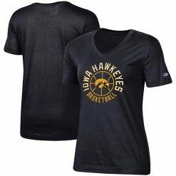Women's Champion Black Iowa Hawkeyes Basketball V-Neck T-Shirt 3 Women's Champion Black Iowa Hawkeyes Basketball V-Neck T-Shirt -Champion shop unnamed file 7138