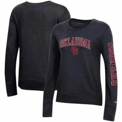 Women's Champion® Black Oklahoma Sooners University 2.0 Fleece Crewneck Sweatshirt