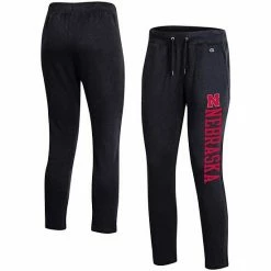 Women's Champion® Heathered Black Nebraska Huskers 2.0 Fleece Pants
