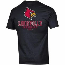 Men's Champion Black Louisville Cardinals Stack 2-Hit T-Shirt -Champion shop unnamed file 7214