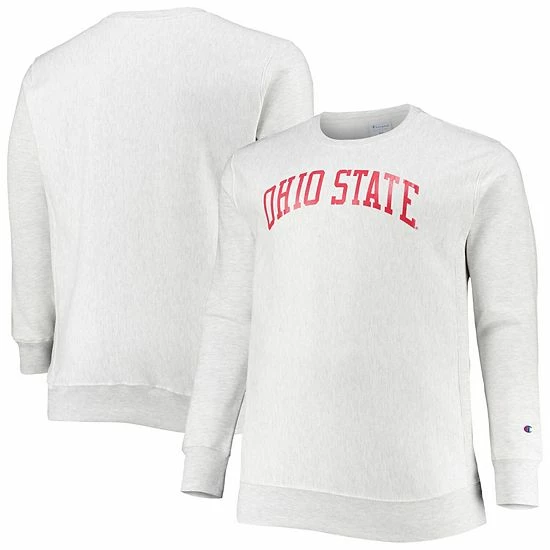 Men's Champion Ash Ohio State Buckeyes Big & Tall Reverse Weave Fleece Crewneck Pullover Sweatshirt Men's Champion Ash Ohio State Buckeyes Big & Tall Reverse Weave Fleece Crewneck Pullover Sweatshirt -Champion shop unnamed file 7227