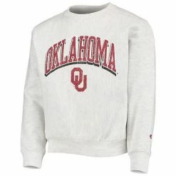 Youth Champion Heathered Gray Oklahoma Sooners Reverse Weave Pullover Sweatshirt -Champion shop unnamed file 7233