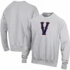 Men's Champion Heathered Gray Virginia Cavaliers Vault Logo Reverse Weave Pullover Sweatshirt -Champion shop unnamed file 7235