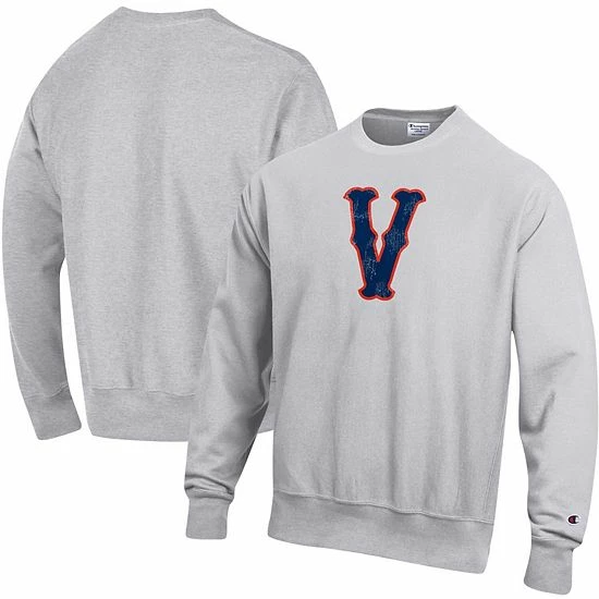 Men's Champion Heathered Gray Virginia Cavaliers Vault Logo Reverse Weave Pullover Sweatshirt Men's Champion Heathered Gray Virginia Cavaliers Vault Logo Reverse Weave Pullover Sweatshirt -Champion shop unnamed file 7235