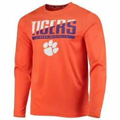 Men's Champion Orange Clemson Tigers Wordmark Slash Long Sleeve T-Shirt -Champion shop unnamed file 7263