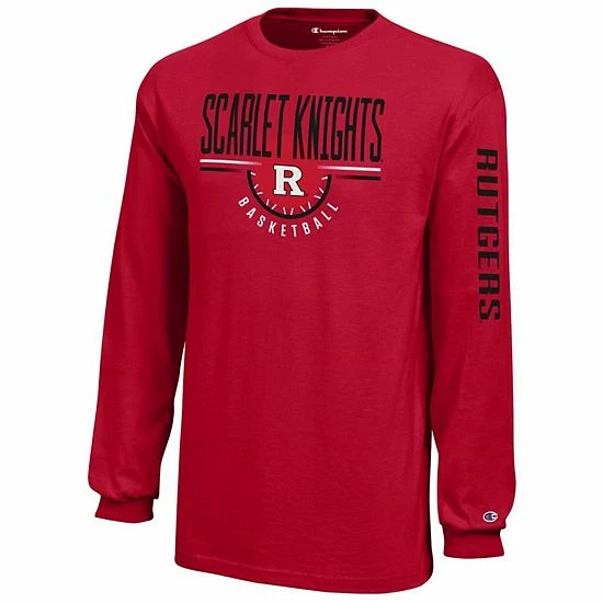 Youth Champion Scarlet Rutgers Scarlet Knights Basketball Long Sleeve T-Shirt Youth Champion Scarlet Rutgers Scarlet Knights Basketball Long Sleeve T-Shirt -Champion shop unnamed file 7316