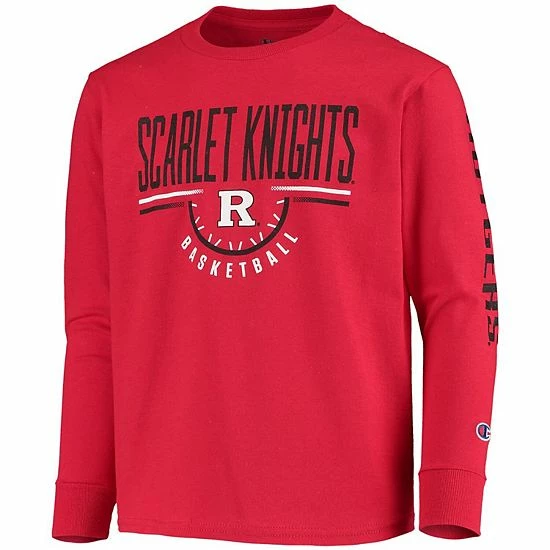Youth Champion Scarlet Rutgers Scarlet Knights Basketball Long Sleeve T-Shirt Youth Champion Scarlet Rutgers Scarlet Knights Basketball Long Sleeve T-Shirt -Champion shop unnamed file 7318
